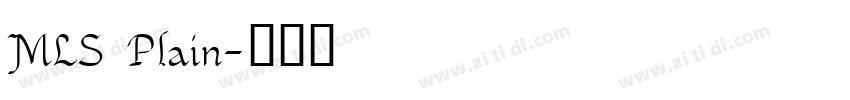 MLS Plain字体转换